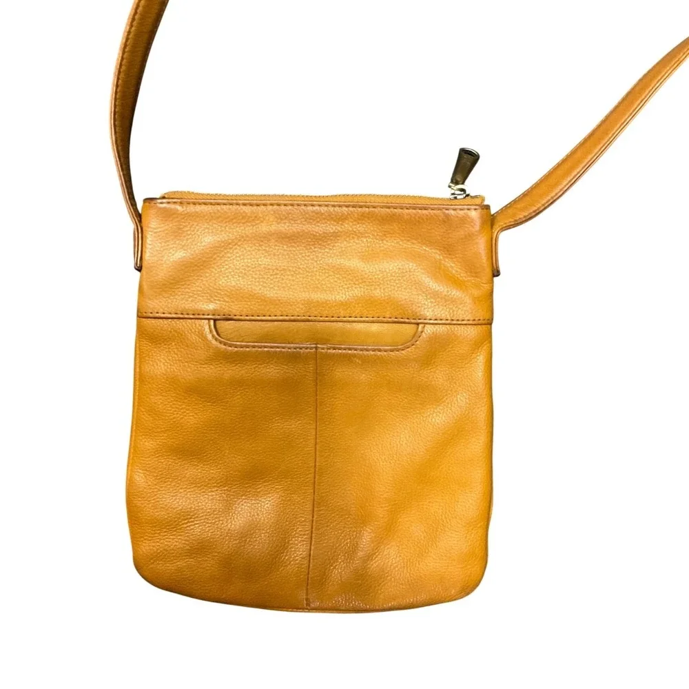 Hobo Mustard Yellow Leather Crossbody Bag with Tassel Detail - Picture 5 of 8